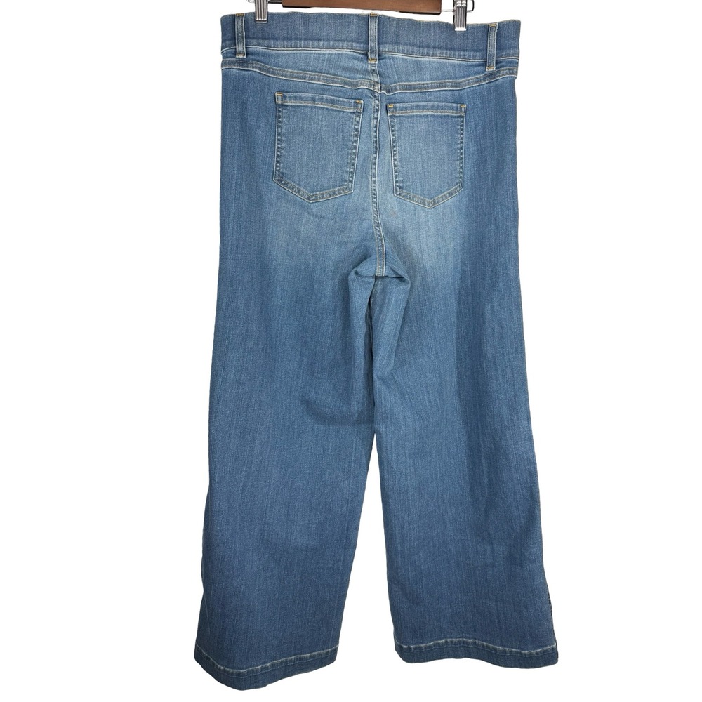 High-Rise Wide Leg Women’s Jeans - Blue - Picture 7 of 8